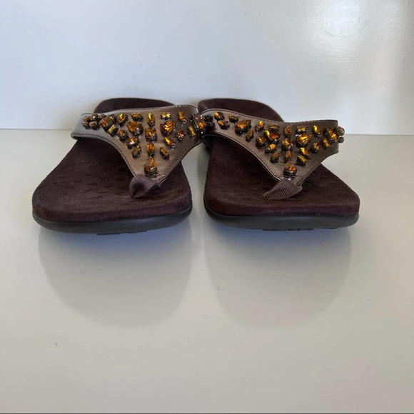 COPY - Vionic Pearl Jeweled Bronze Sandals - Picture 6 of 11